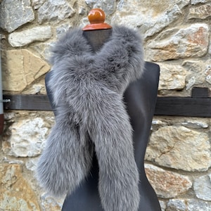 Elegant Fur Scarf, fox fur scarf, genuine fox fur scarf