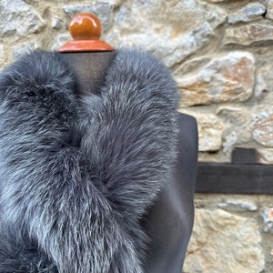 Fur scarf, fox fur scarf, genuine fur, warm and fluffy fur scarf