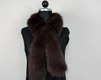 Sciarpa Regina In Pelliccia Sintetica In Nero - Goldbergh - Foto 11