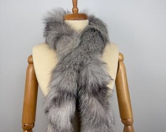 Real Fox Fur Scarf - Warm Fluffy Fur