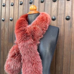 Luxury Fur Scarf, fox fur scarf, genuine fur, warm scarf