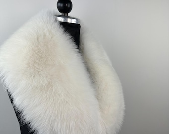 White Fox Fur Collar: Luxury Fur Bridal Stole