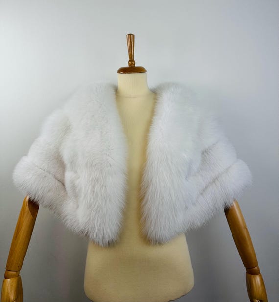 Luxury White Fox Fur Shawl - Real Fur Bridal Wrap Collar - Etsy