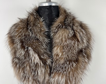 Handmade Genuine Fox Fur Collar: Luxury Warm Stole