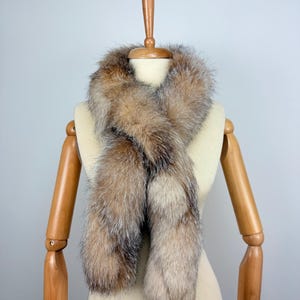Luxury Fur Scarf, Crystal fox fur scarf, genuine fur, fur scarf, winter accessory
