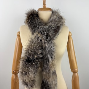 Luxury Fur Scarf, Cross fox fur scarf, genuine fur, fur scarf, winter accessory