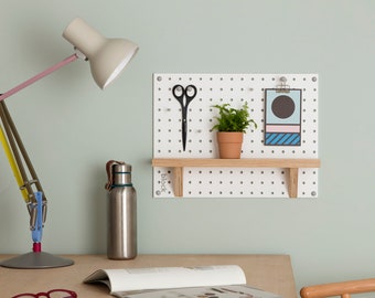 Fixed Wooden Shelf for Pegboard