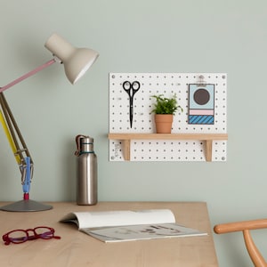 Fixed Wooden Shelf for Pegboard