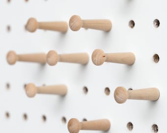 Wooden Pegboard Pegs - Pack of 10