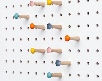 Set houten onderbordpennen - gemengde kleuren