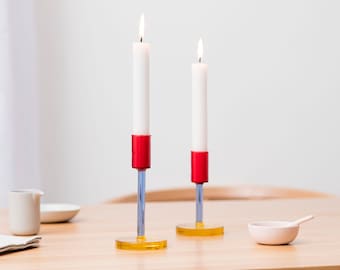 Glass Candlestick - Tall