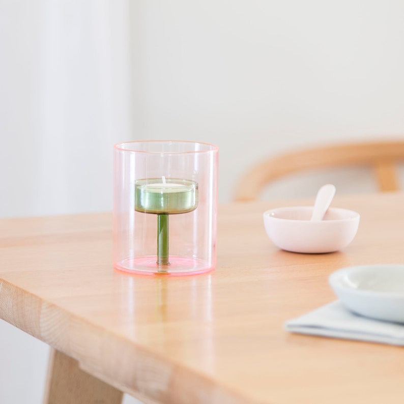 DUAL COLOR TREE TEA LIGHT HOLDER main image 0