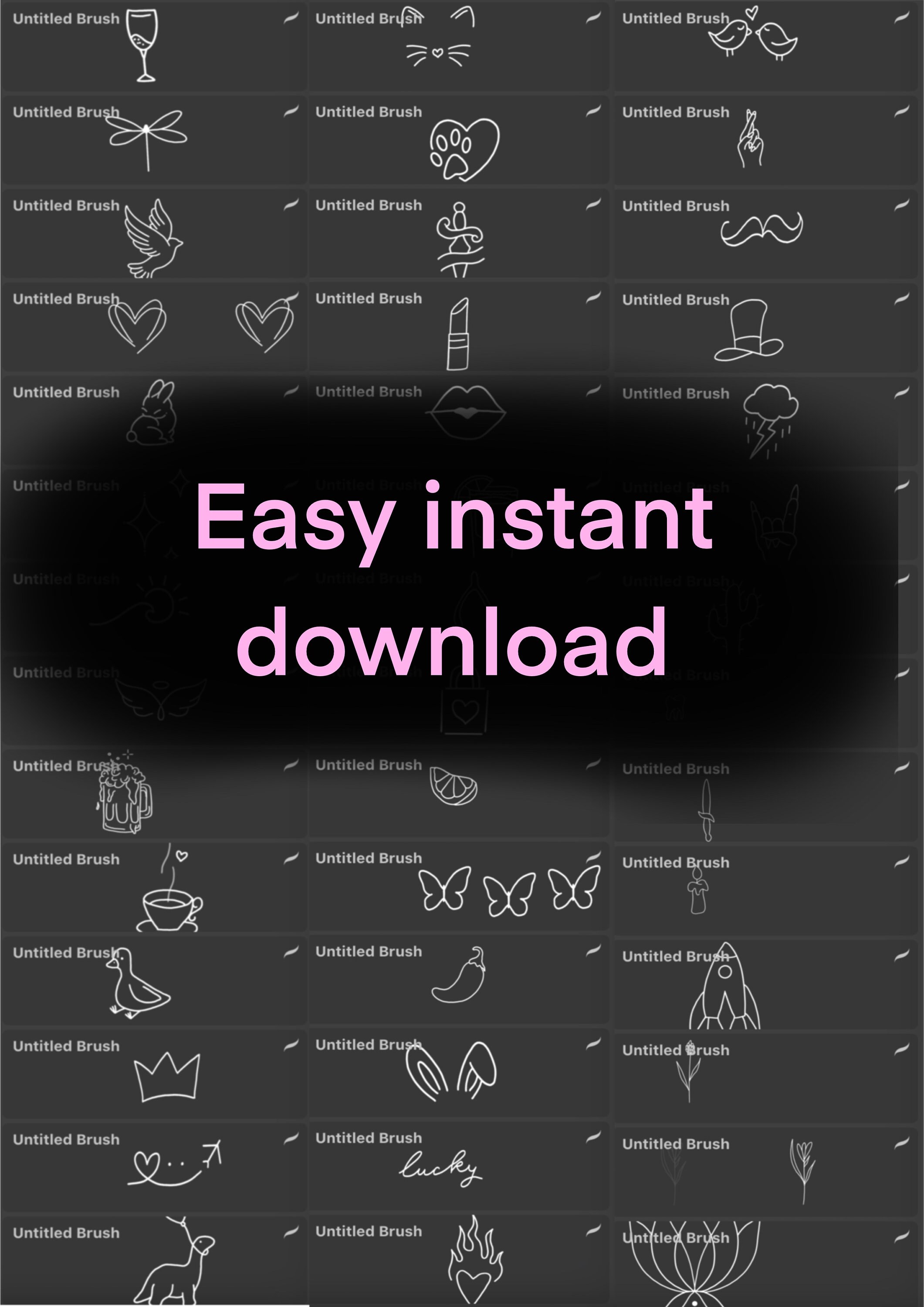 Tattoo Flash Procreate 45 Stamp Set Tiny Tattoos Vol 2 - Etsy