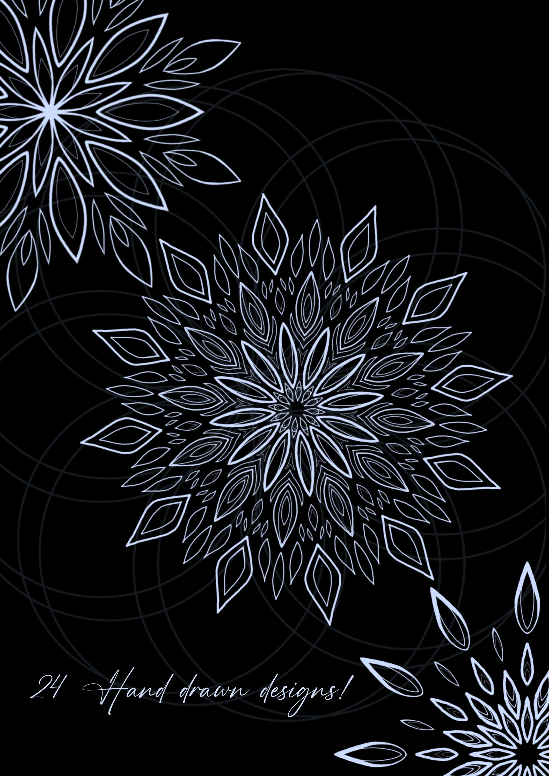 Mandala Stencil Procreate Stamp Set - Etsy