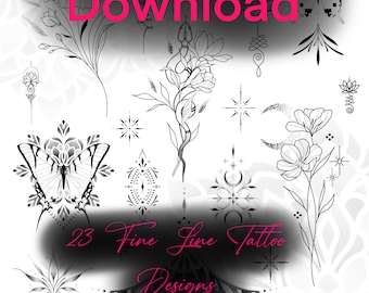 23 Fine Line Tattoo Flash Designs