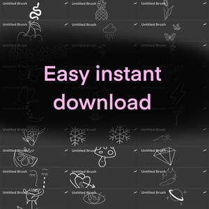 Tattoo Flash Procreate 40 Stamp Set Tiny Tattoos - Etsy