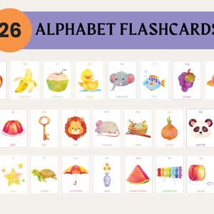 Tarjetas didácticas imprimibles del alfabeto, Educación temprana para niños, Imprimibles preescolares, Tarjetas Montessori ABC para niños pequeños, Actividad de jardín de infancia en el hogar