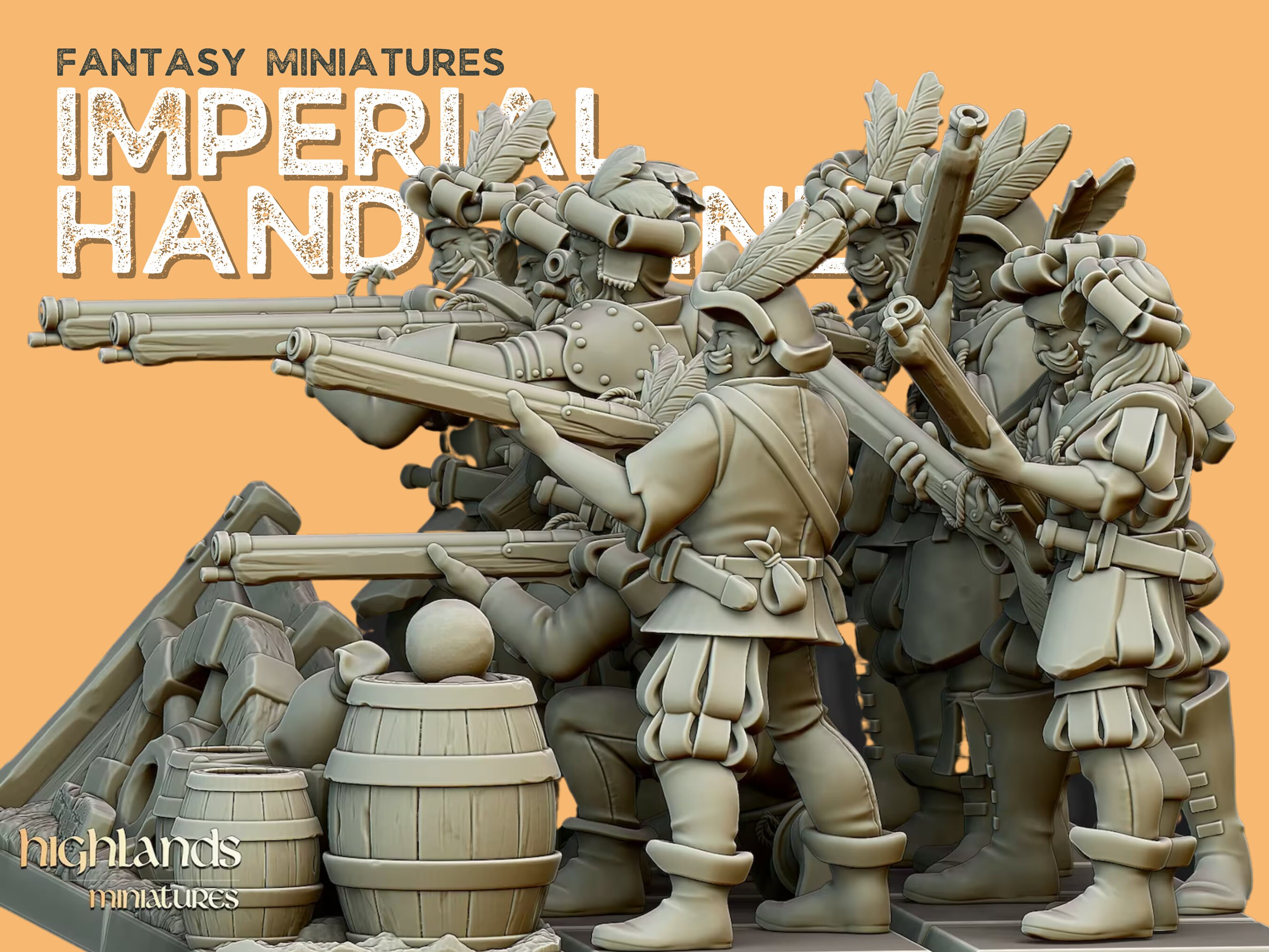 Imperial Handgunners Highland Miniatures, Fantasy Empire Etsy Australia