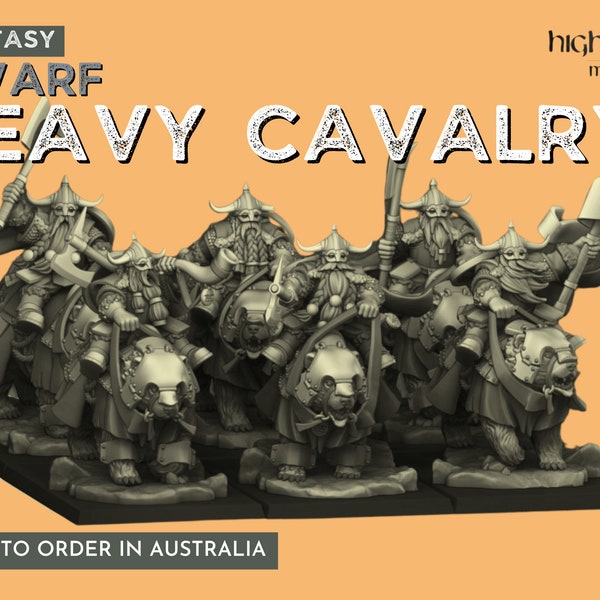 Dwarf Heavy Cavalry Mounted Dwarves | Highland Miniatures, Fantasy Dwarves