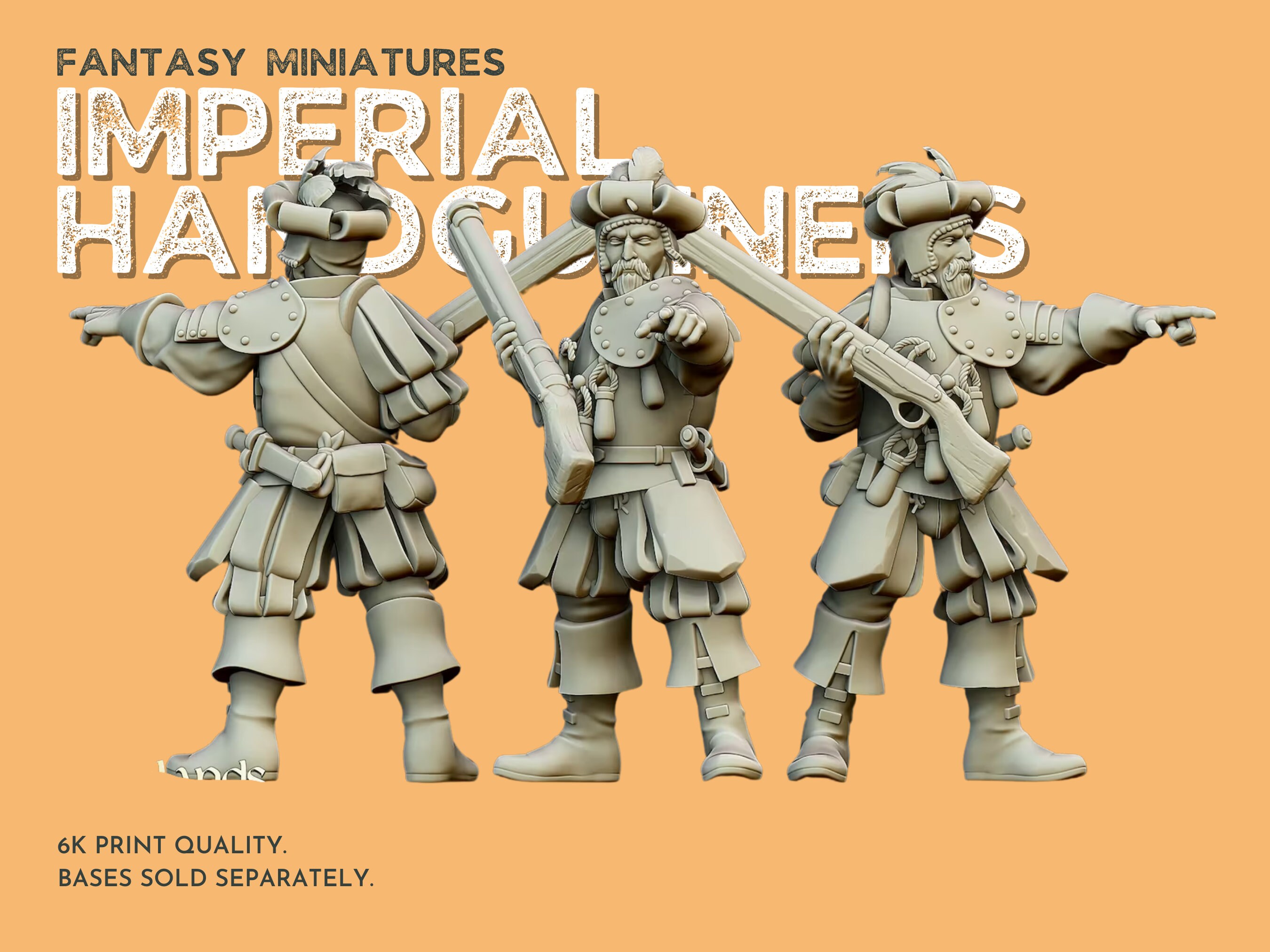 Imperial Handgunners Highland Miniatures, Fantasy Empire Etsy Australia