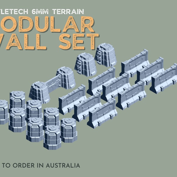 Modular Wall Terrain Set | Battletech MechWarrior Miniatures