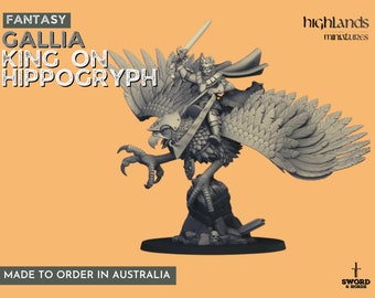 Gallia King Robert on Hippogryph | Highland Miniatures, Gallia