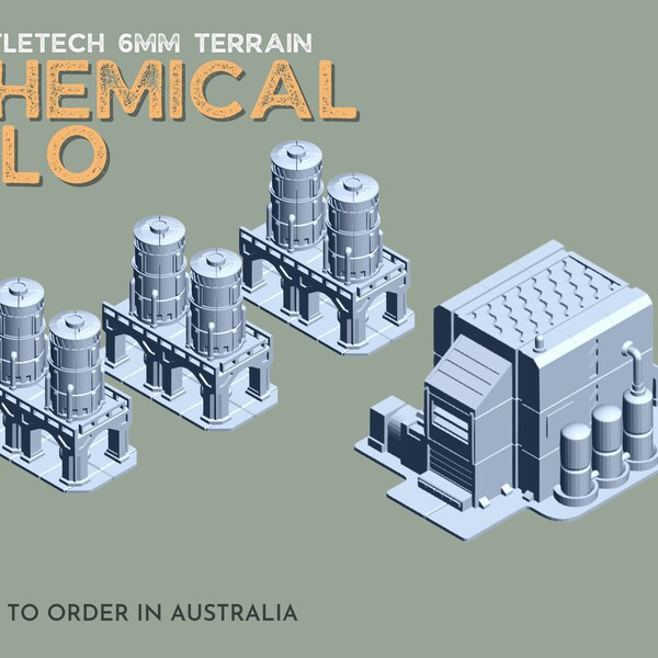 Chemical Silo Terrain Set | Battletech MechWarrior Miniatures