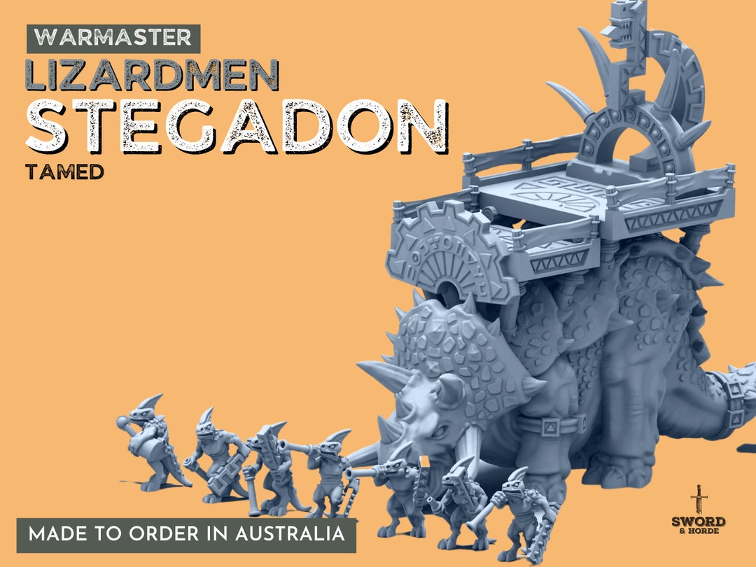 Stegadon tamed Lizardmen 10mm & 15mm Forest Dragon - Etsy