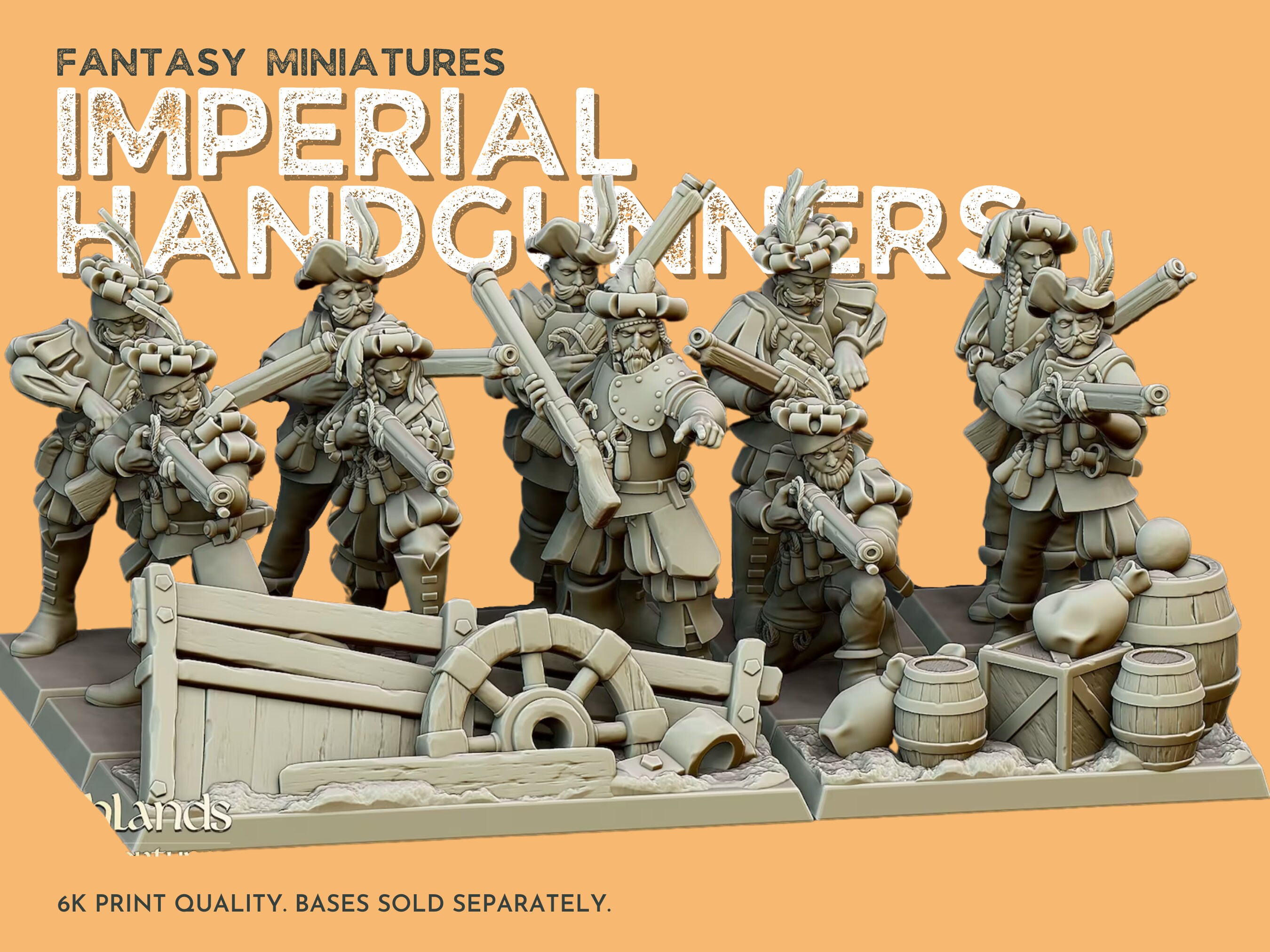 Imperial Handgunners Highland Miniatures, Fantasy Empire Etsy Australia