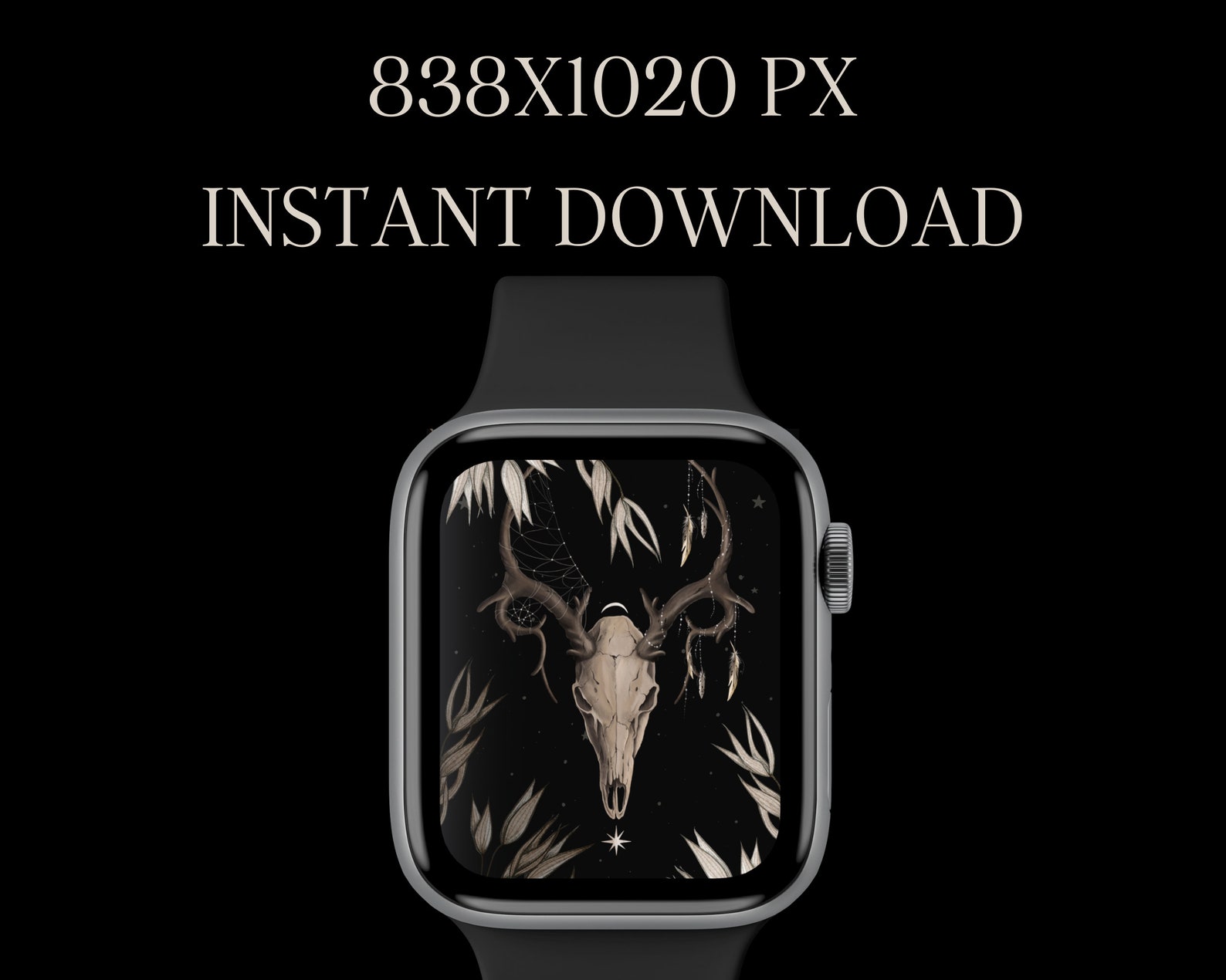 Apple Watch Dark Wallpaper Mystical Smart Watch Background Etsy