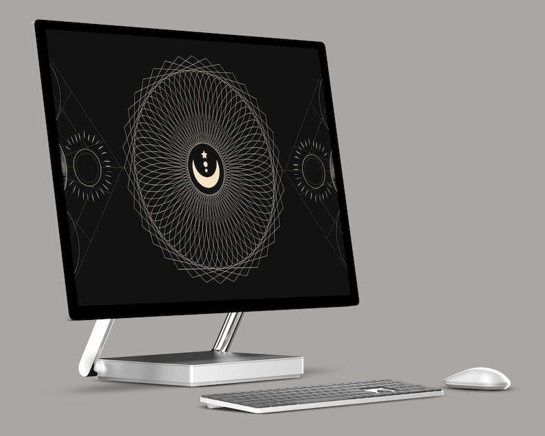 Esoteric Mouse Computer Desktop Wallpaper Astrological PC. Mystical Witchy Cosmic Zodiac ...