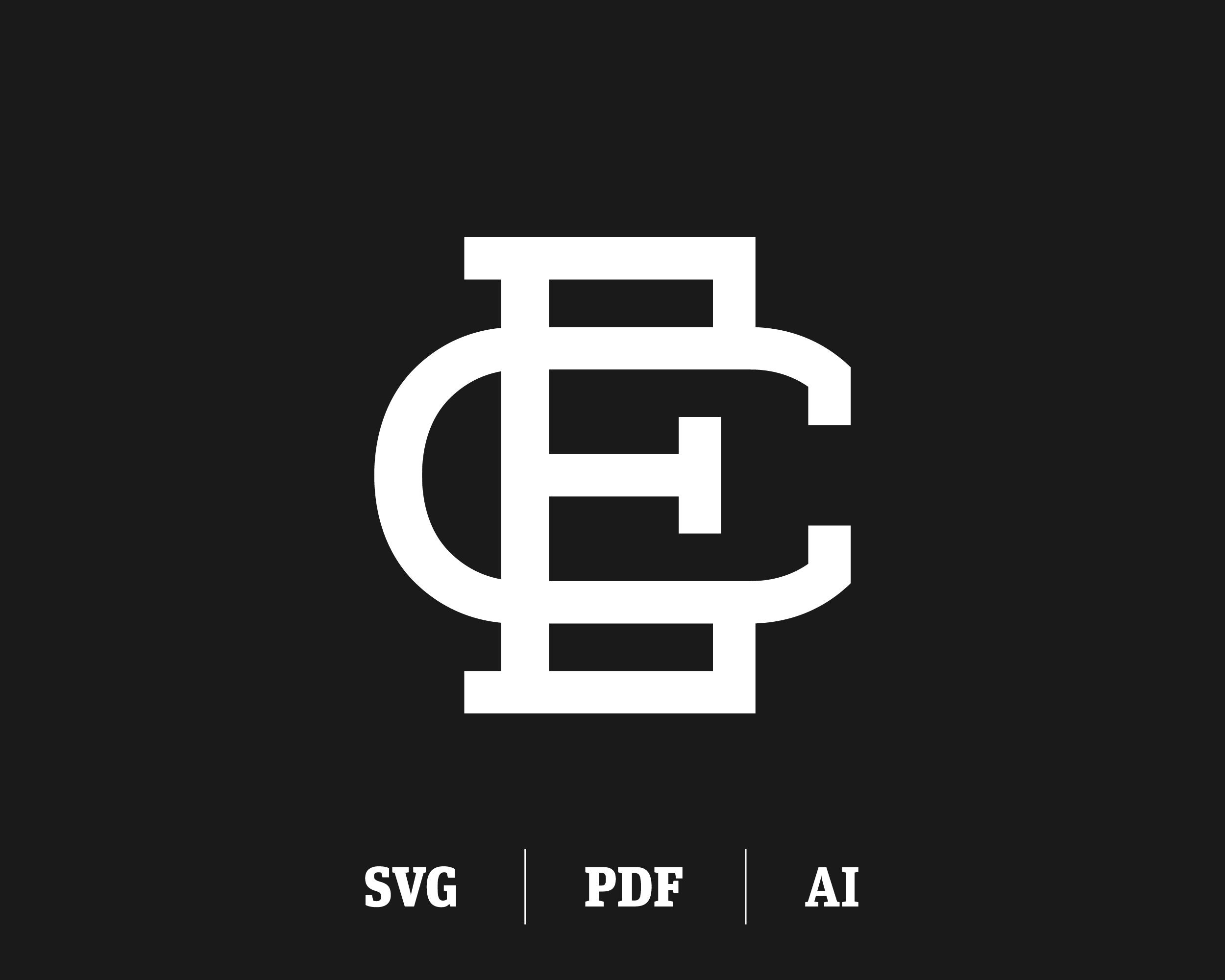 ☆ ☆ Here is the Black CKJ l Monogram Mini C Interlocking CE / EC Monogram | Initial C & Initial E Slab