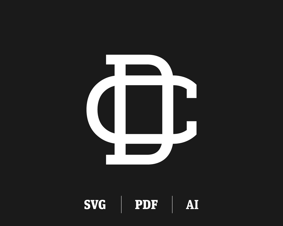 Interlocking Cd Logo Interlocking CD Monogram SVG: Slab Serif Initial Logo (digital Download ...