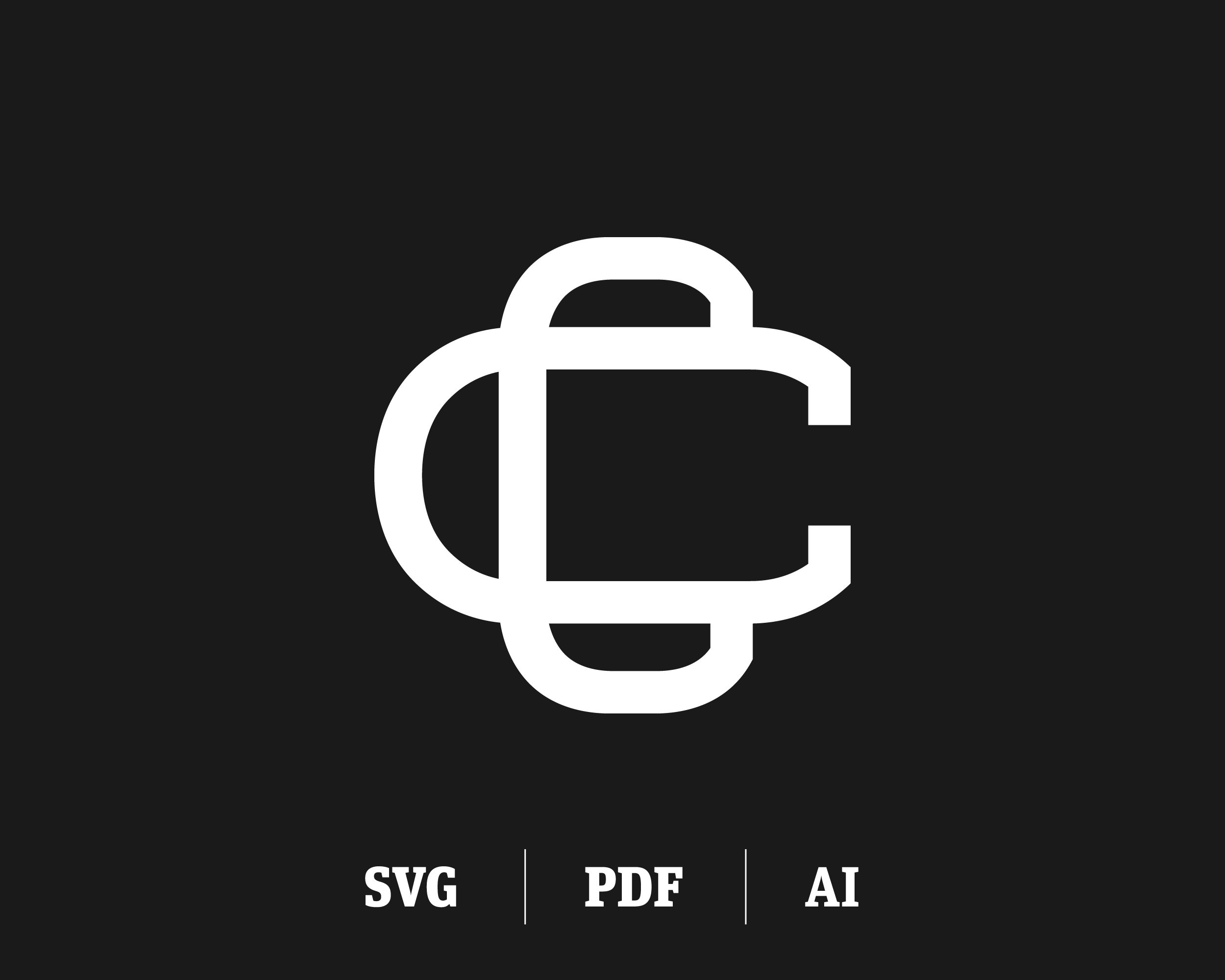 ☆ ☆ Here is the Black CKJ l Monogram Mini C Interlocking CJ / JC Monogram | Initial C & Initial J Slab
