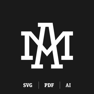 May include: A white monogram logo with the letters "MAM" in a bold, sans-serif font. The "A" is centered and slightly larger than the "M"s, which are on either side.