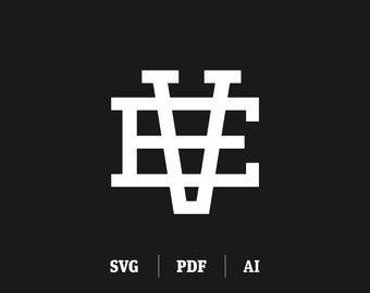 Interlocking EV Monogram Logo, Initial VE, Premade Design (Digital Download)