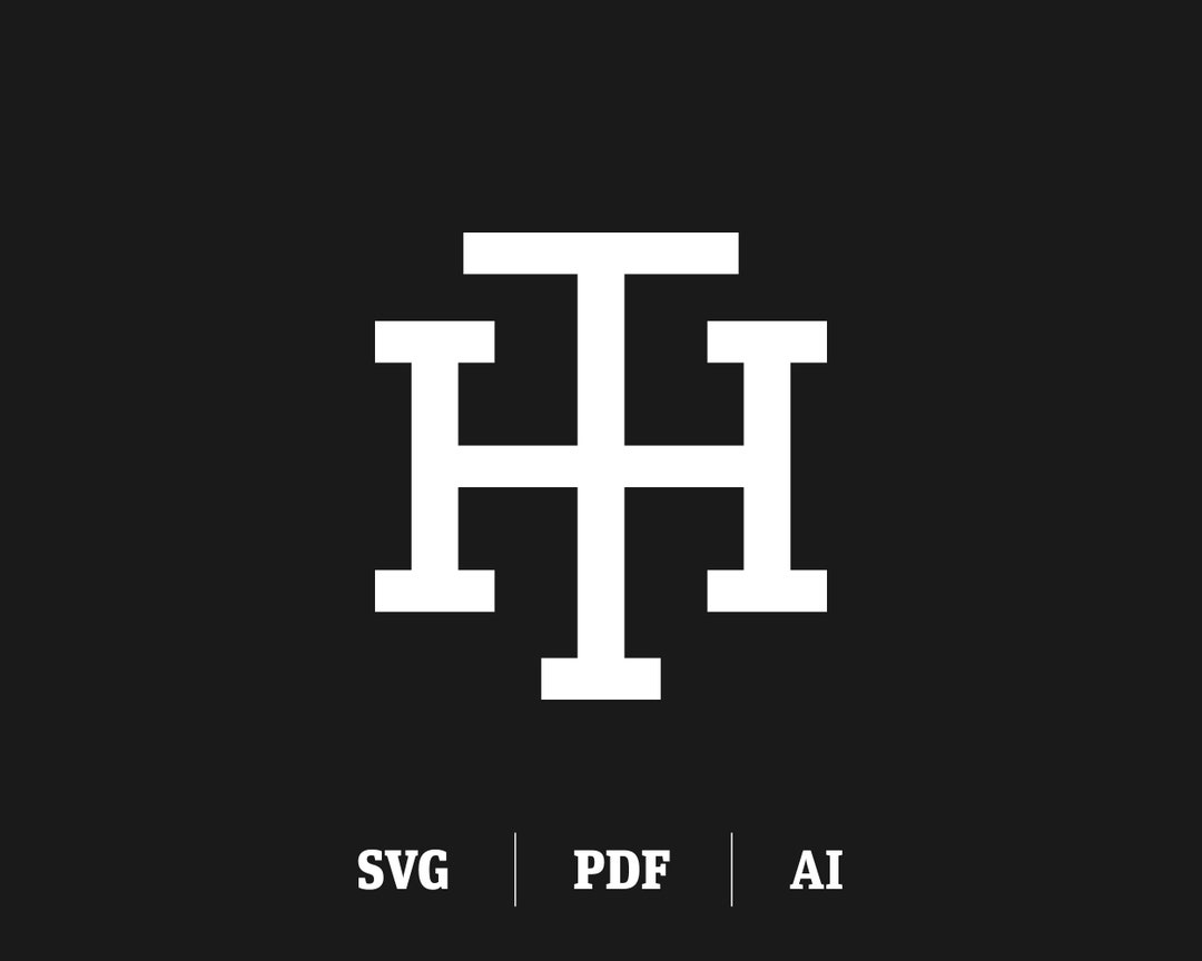 Left Side Intital R Interlocking Initals Interlocking TH Monogram: Slab Serif Initial Logo (digital Download) - Etsy