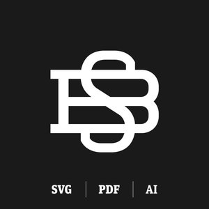 May include: A white monogram logo with the letters "SB" intertwined. The logo is on a black background.