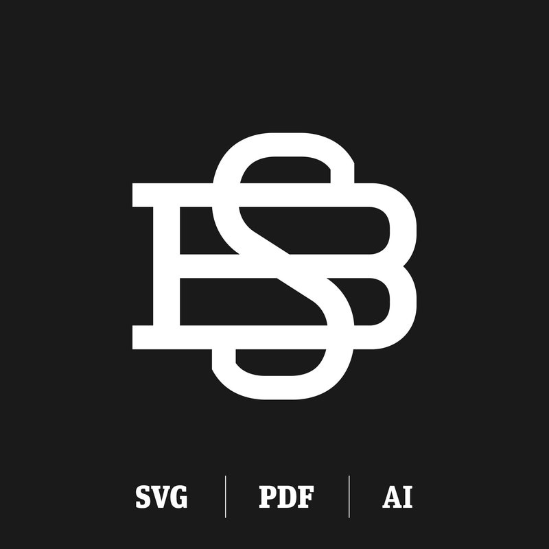 Sb Script Monogram Sb Monogram - Etsy