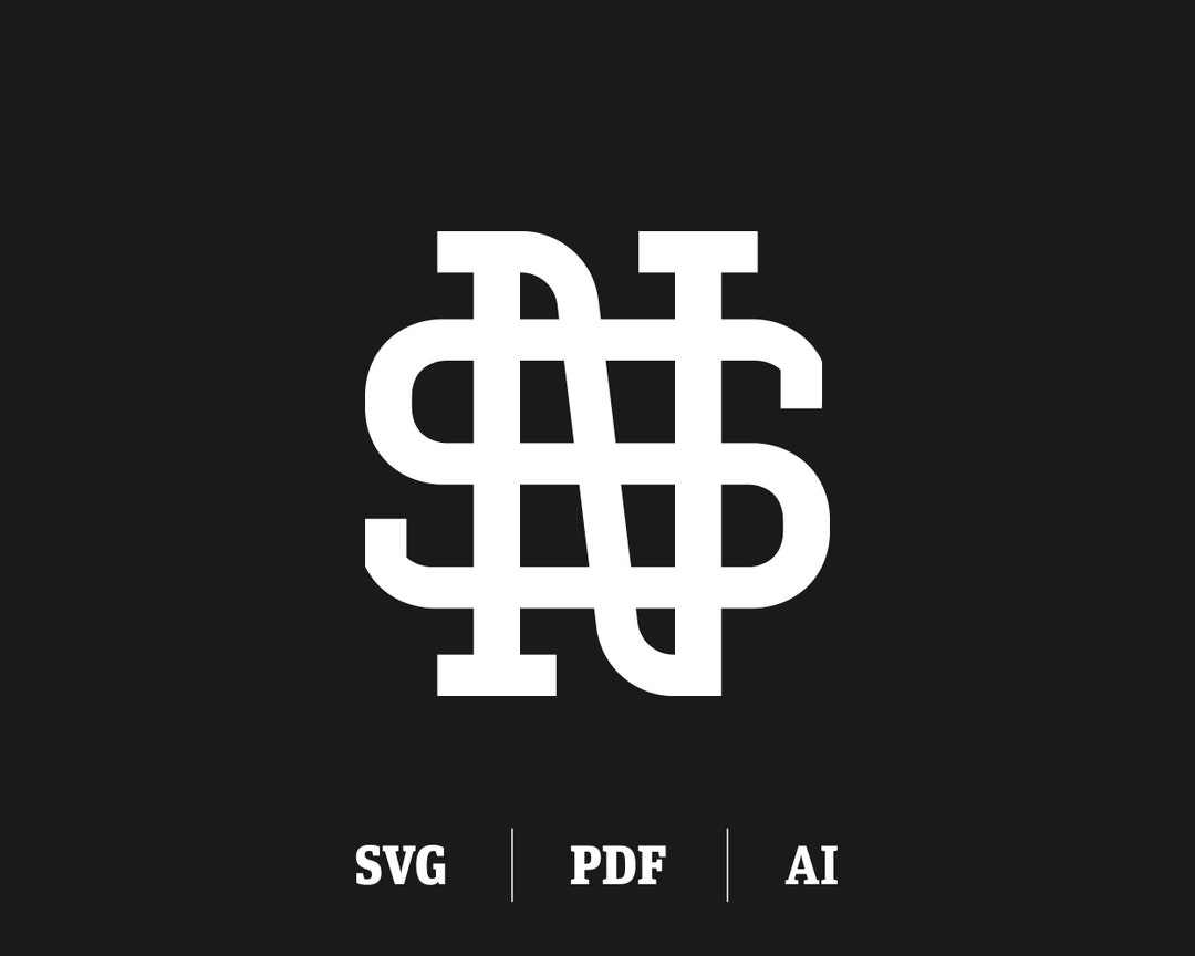 Interlocking Initials S R Interlocking NS Monogram Logo, Modern Initial Design (svg, Pdf, Ai) - Etsy