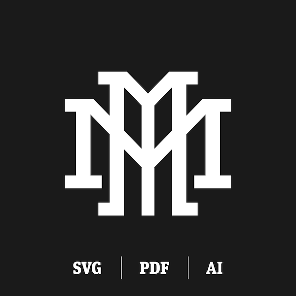 M m Letter Template Etsy M m letter template etsy