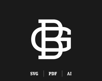 Ineinander greifendes BG/GB Monogramm Logo (Digitaler Download)