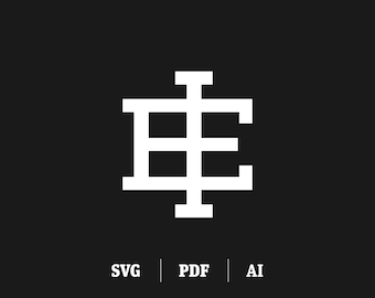Interlocking EI/IE Monogram Logo Template (Digital Download)