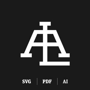 In elkaar grijpende AL / LA Monogram, Initial A / Initial L Logo Template, Monogram A / Monogram L SVG, 2 Letter Monogram, Premade Logo Design