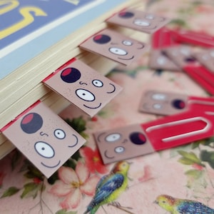 Shocked Facial Expression Paperclip Page Markers | Bookish Gift Set | Stocking Stuffer | Book Lover | Reading Gift | Journal Accessories