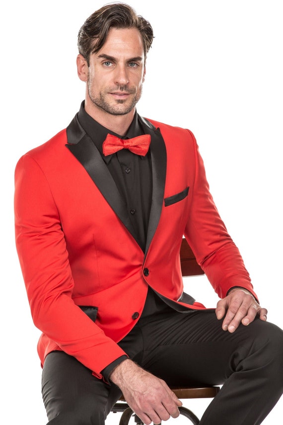 red mens dress coat Mens men Blazer Red suit coat Jacket Edwards 36 XL 54 56 58 short NEW