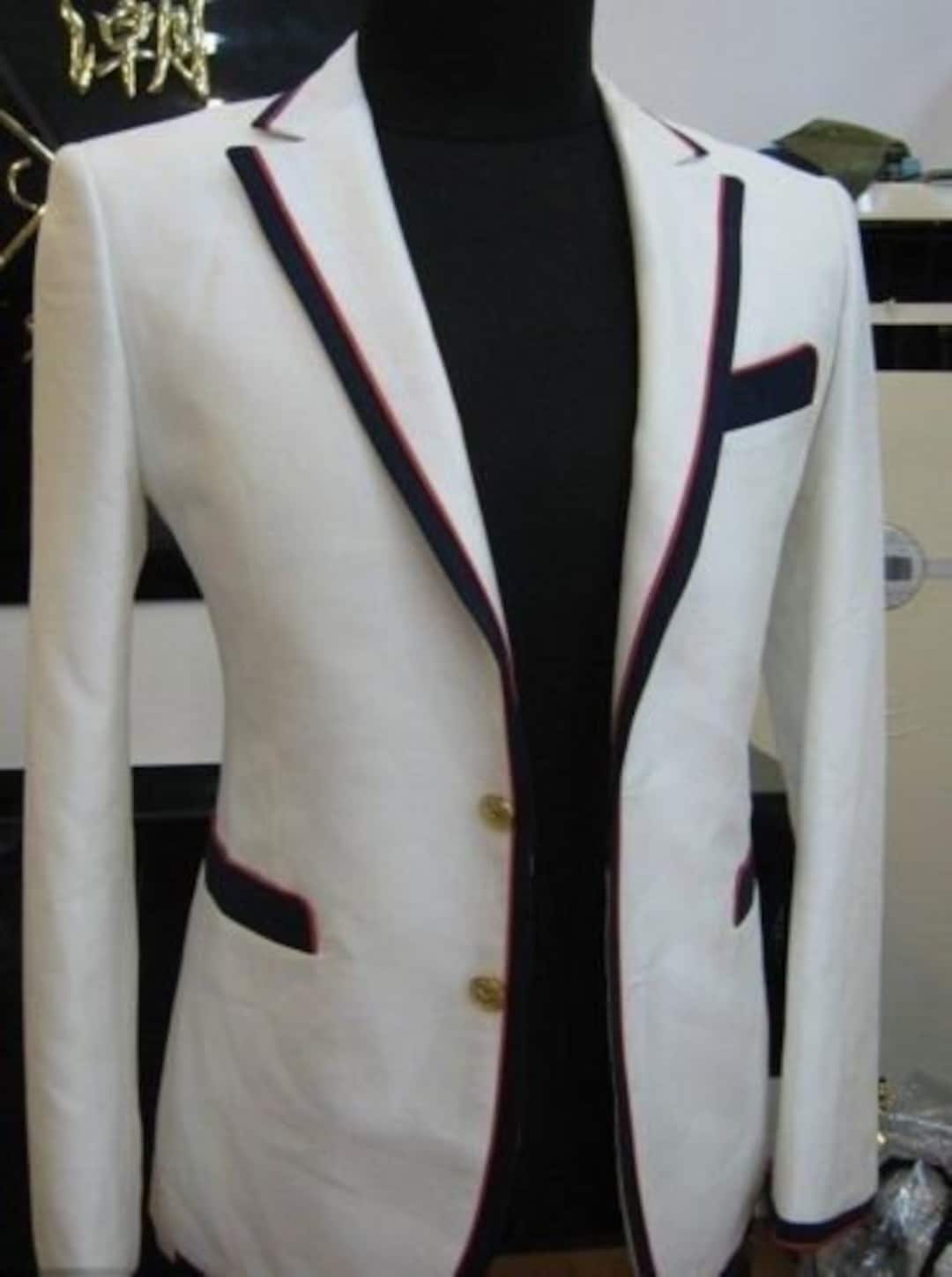 Men's White Coat Wedding Jacket Slim Fit Tuxedo Jacket Etsy