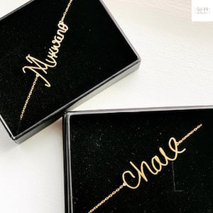 Signature bracelets, actual handwriting jewelry 82471 By KirstyPywellShop