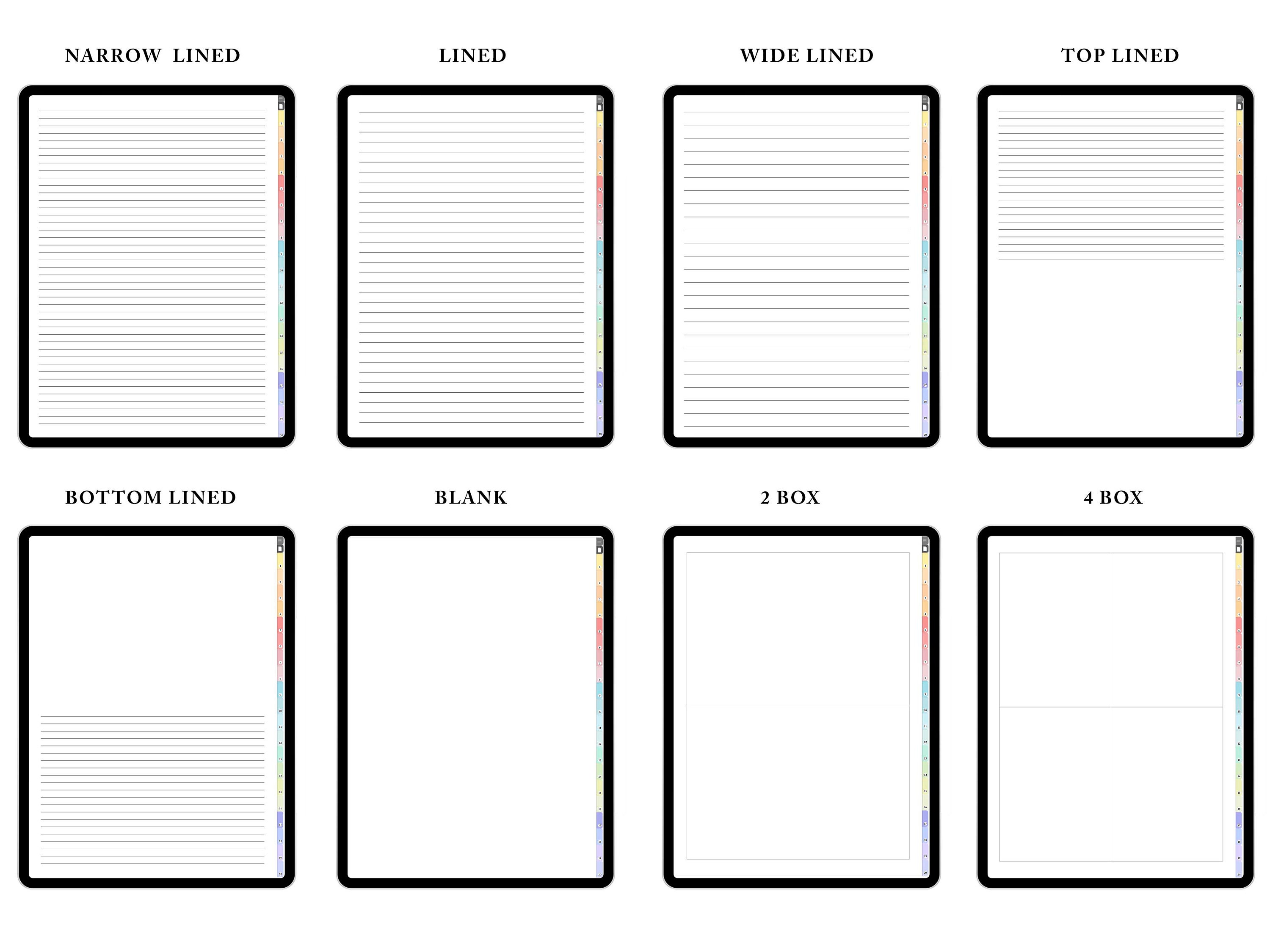 Digital Notebook, Digital Notes Template, Digital Journal, Digital