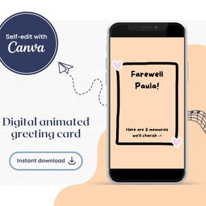 Video di addio modificabile per gli amici / Aggiungi foto